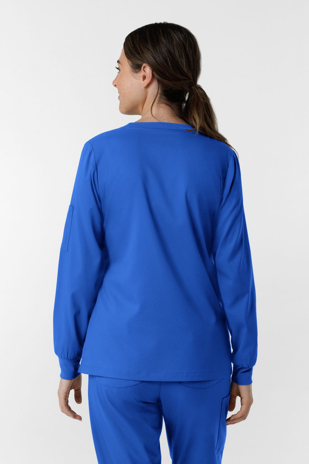 Casacca donna 6551 girocollo manica lunga royal blue