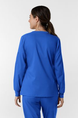Casacca donna 6551 girocollo manica lunga royal blue