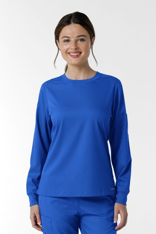 Casacca donna 6551 girocollo manica lunga royal blue