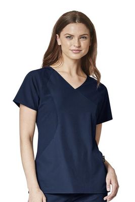 Casacca donna 6221 scollo a V navy blue