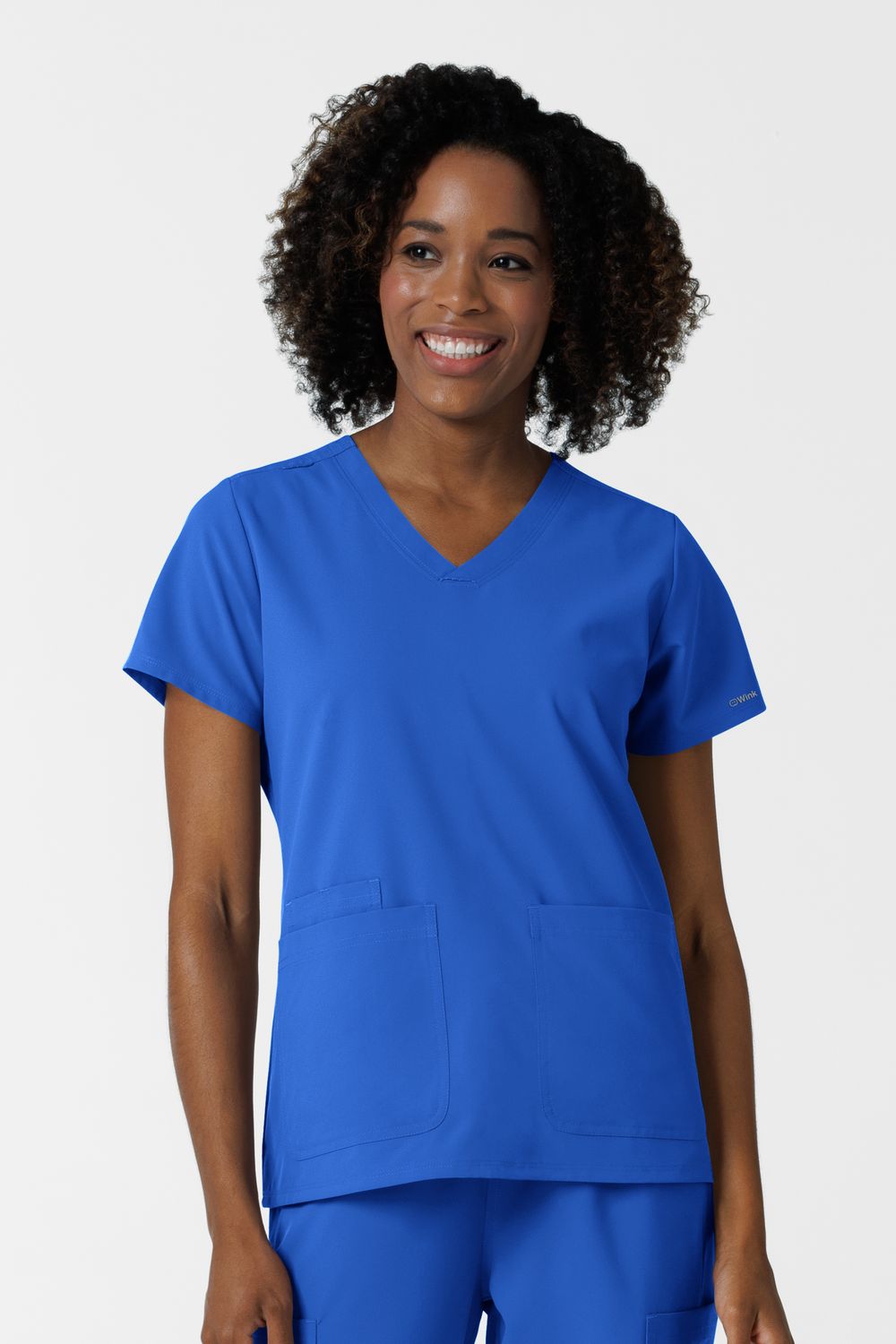 Casacca donna 6180 scollo a V - blu royal