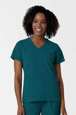 Casacca donna 6180 scollo a V - petrolio