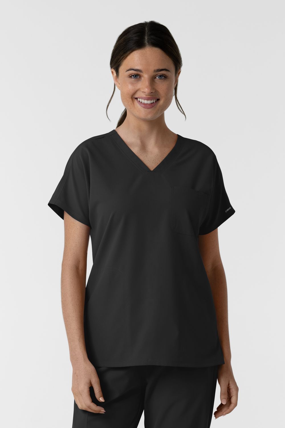 Casacca donna 6280 scollo a V - nero
