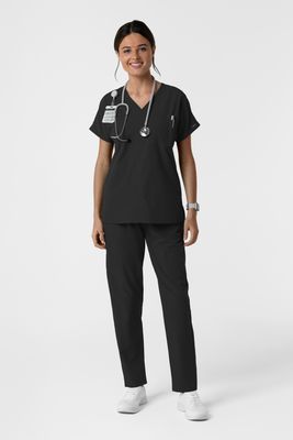 Casacca donna 6280 scollo a V - nero