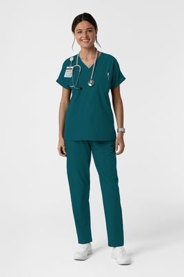 Casacca donna 6280 scollo a V - petrolio