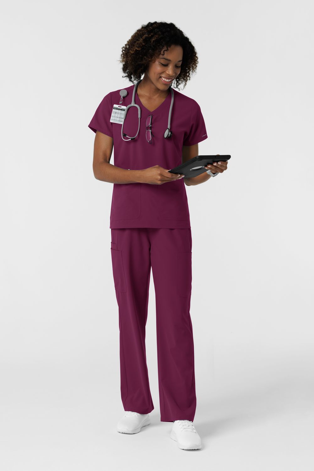 Casacca donna 6180 scollo a V - vinaccia