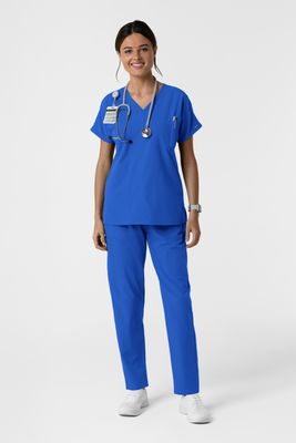 Casacca donna 6280 scollo a V - blu royal