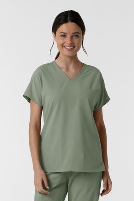 Casacca donna 6280 scollo a V - salvia