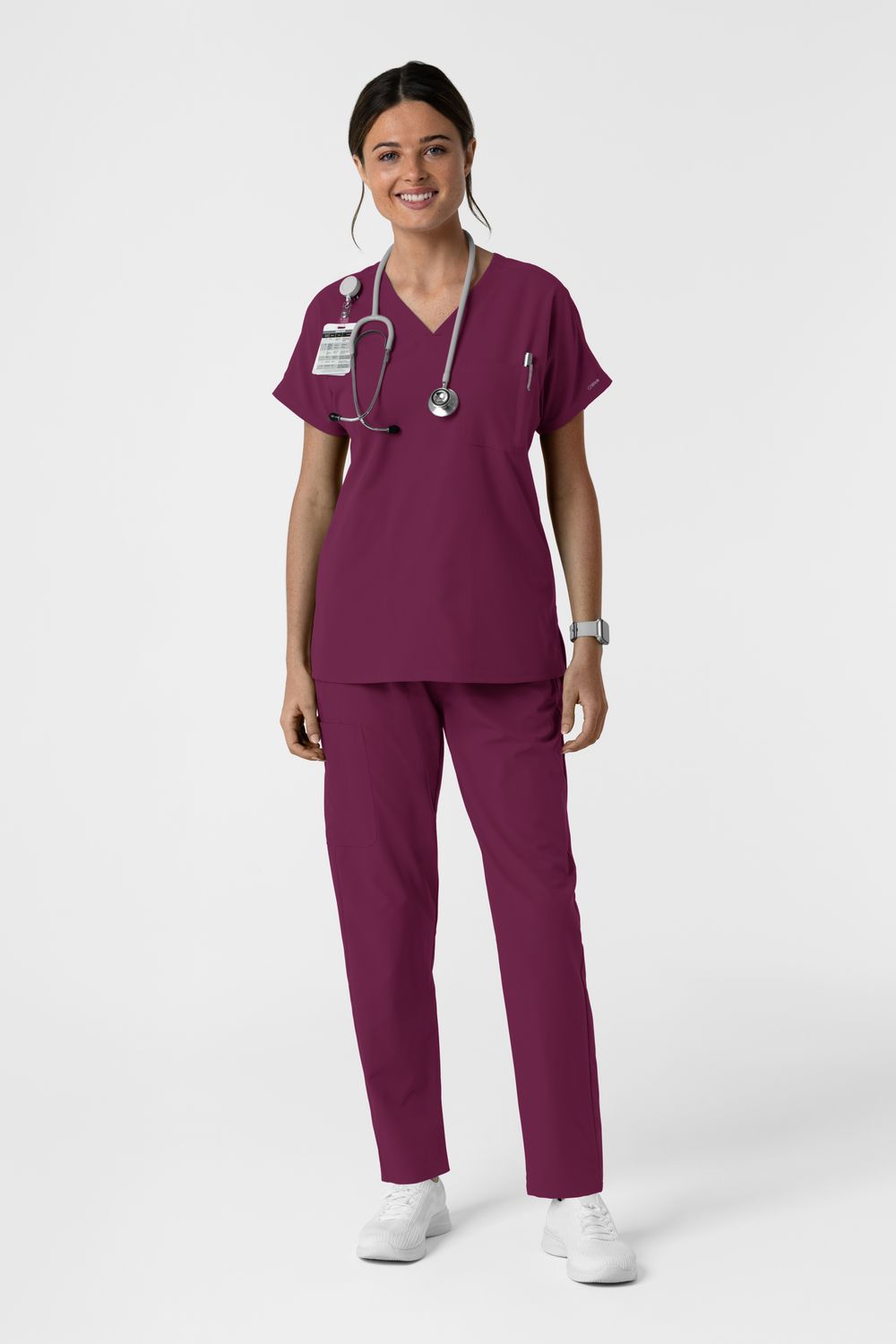 Casacca donna 6280 scollo a V - vinaccia