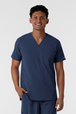 6380 scollo a V - blu navy