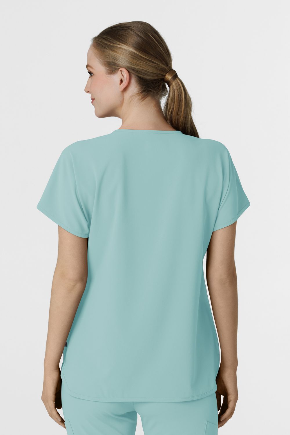 Casacca donna 6634 scollo a V arrotondato - coastal blue