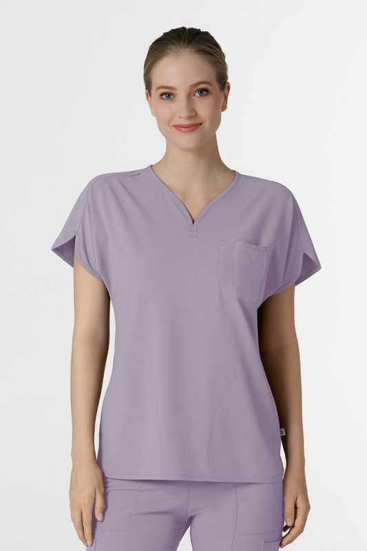 Casacca donna 6634 scollo a V arrotondato - glicine