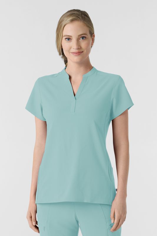 Casacca donna 6734 scollo alla coreana - coastal blue