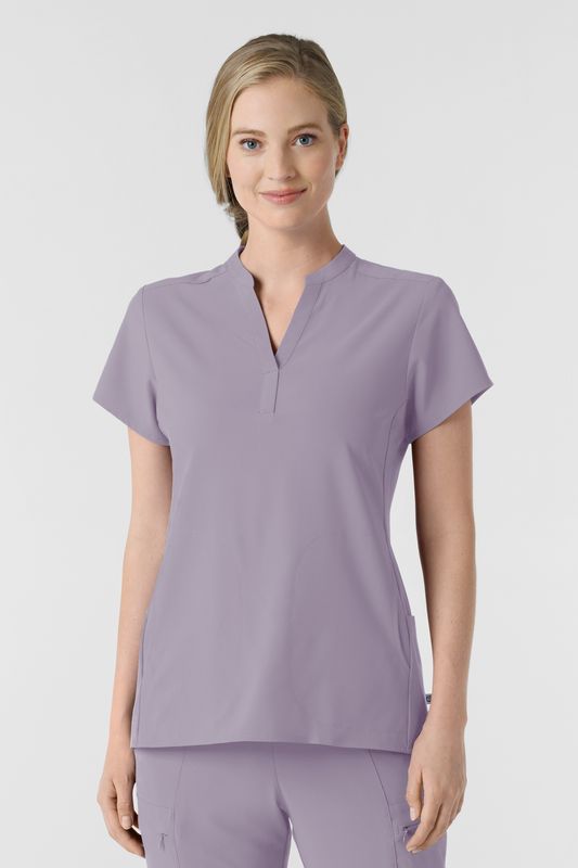Casacca donna 6734 scollo alla coreana - glicine