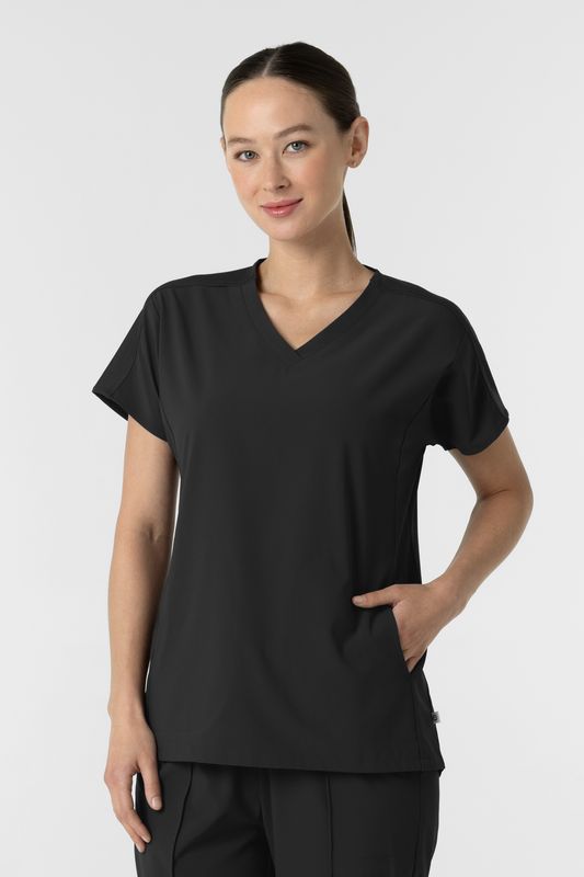 Casacca donna 6154 scollo a V - black