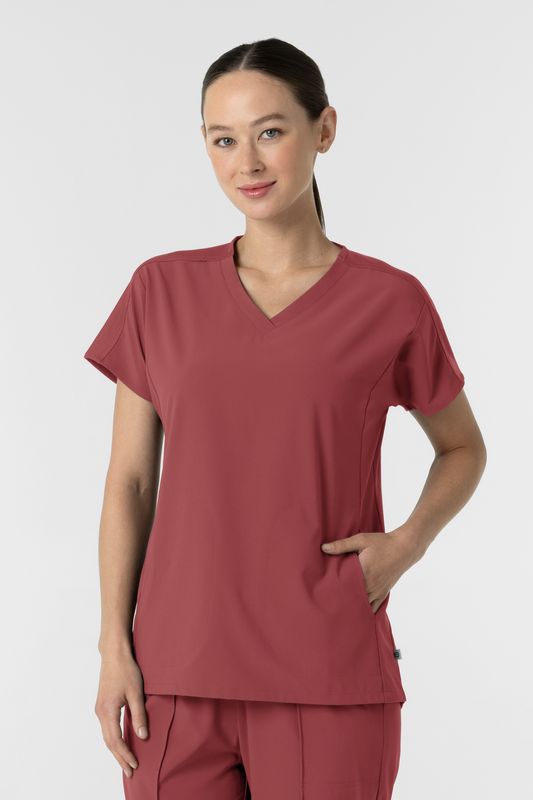 Casacca donna 6154 scollo a V - ruby