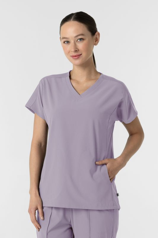 Casacca donna 6154 scollo a V - glicine
