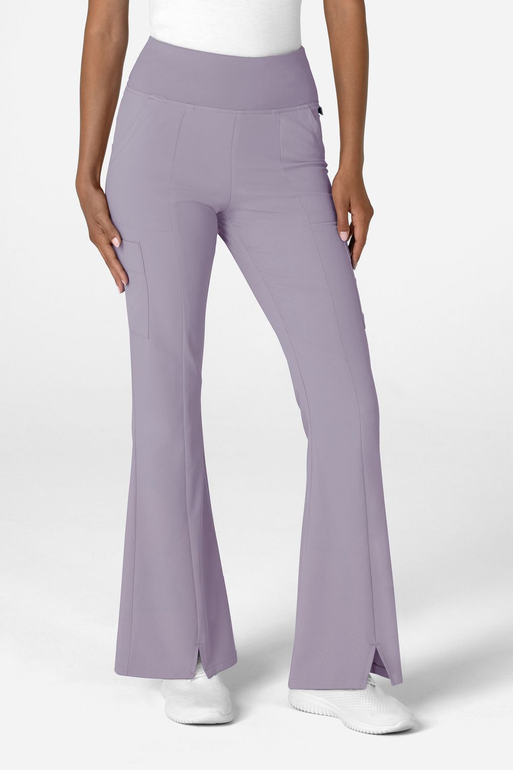 Pantalone donna 5534 cargo svasato - wisteria
