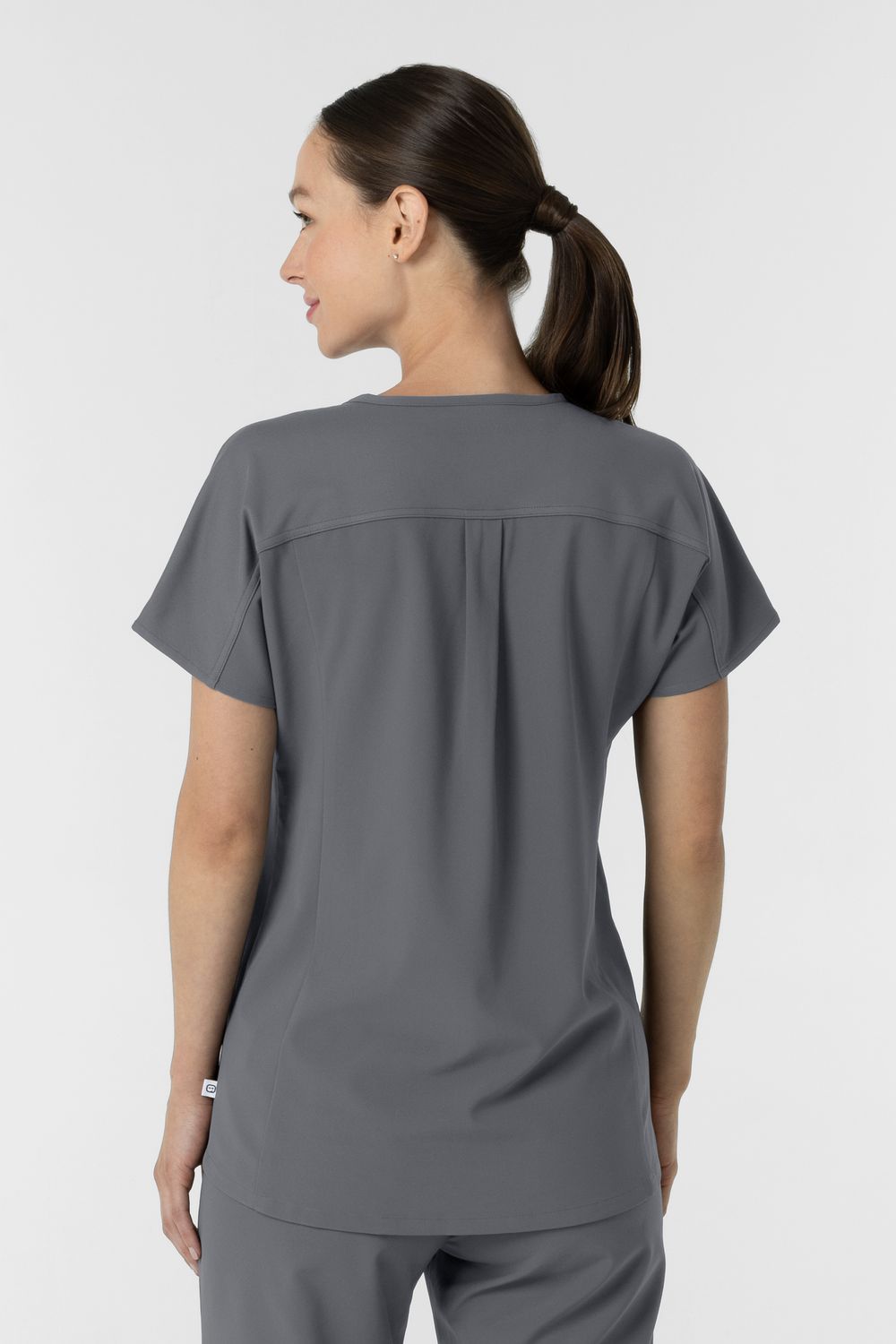 Casacca donna 6154 scollo a V - pewter