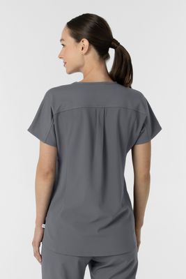 Casacca donna 6154 scollo a V - pewter