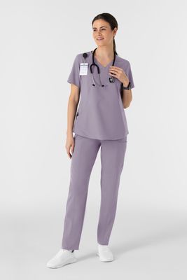 Casacca donna 6254 scollo a V arrotondato - glicine