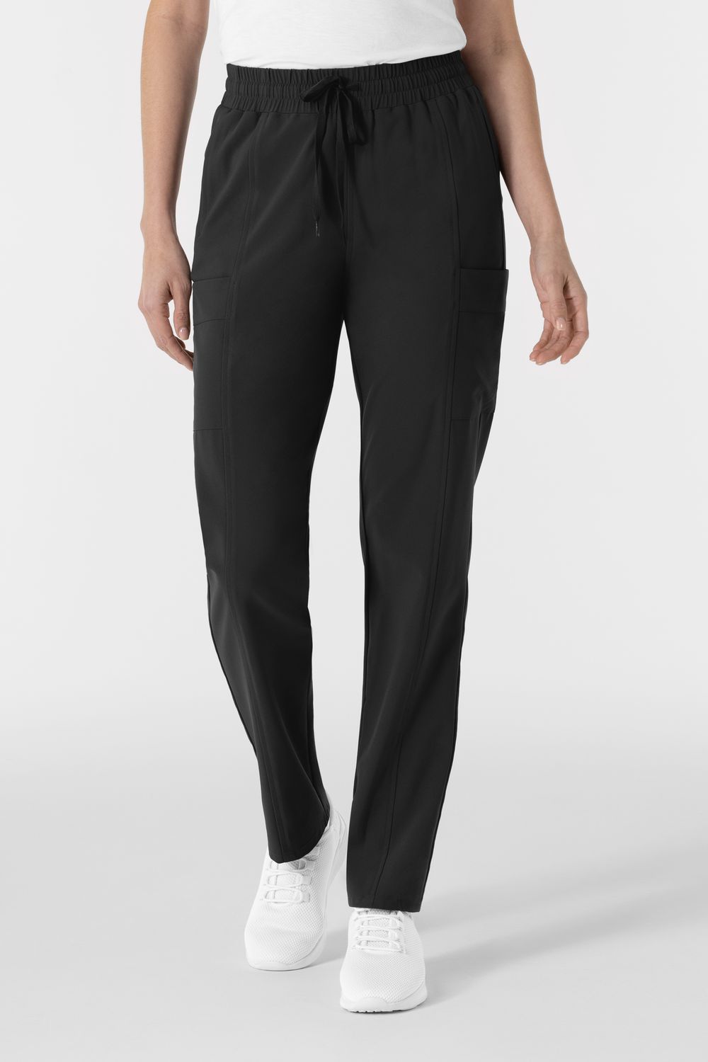 Pantalone donna 5254 dritto vita alta - black