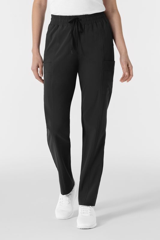 Pantalone donna 5254 dritto vita alta - nero