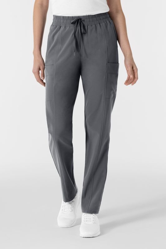 Pantalone donna 5254 dritto vita alta - grigio