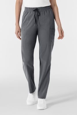 Pantalone donna 5254 dritto vita alta - pewter