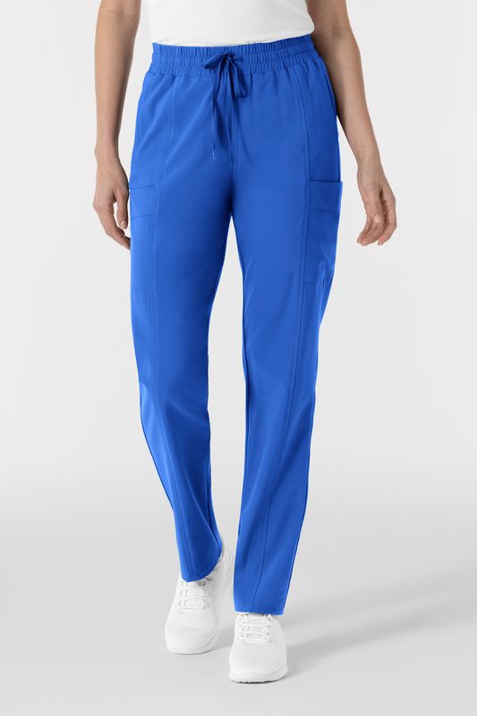 Pantalone donna 5254 dritto vita alta - blu royal