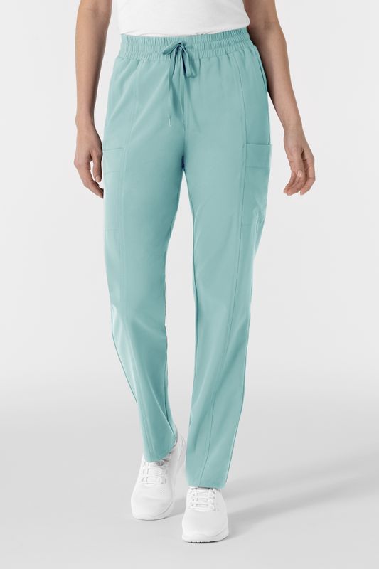 Pantalone donna 5254 dritto vita alta - acquamarina