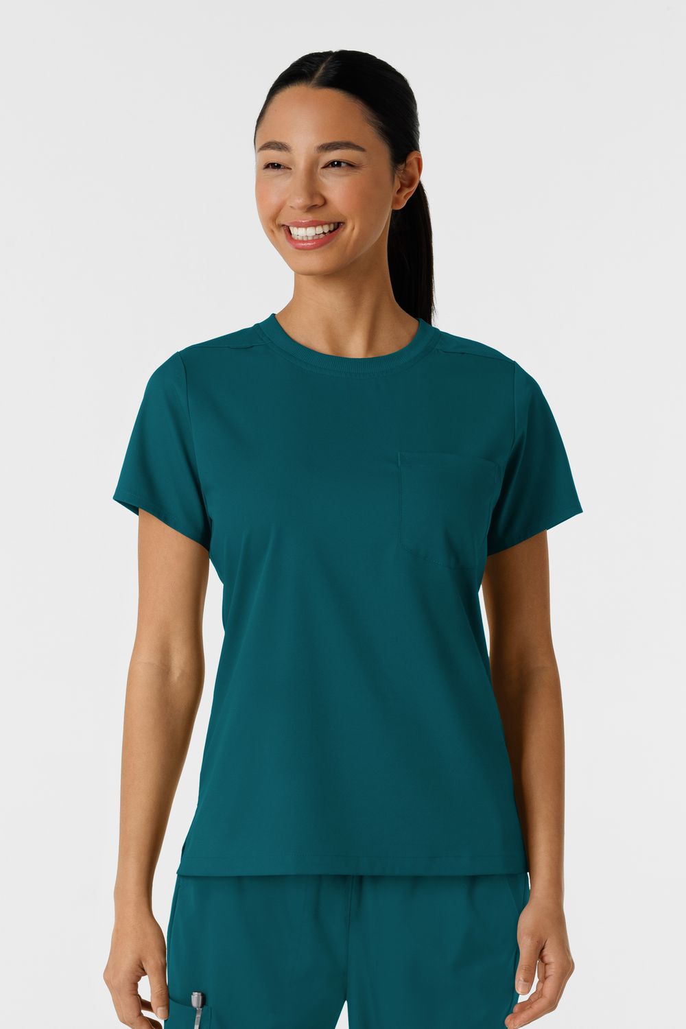 Casacca donna 6451 girocollo - caribbean blue