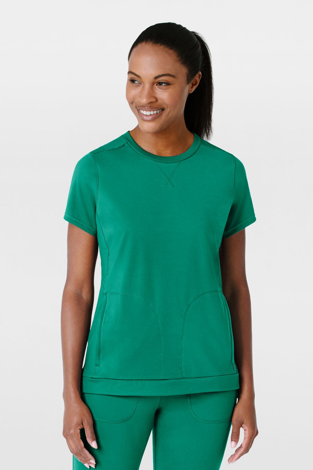 Casacca donna 6359 girocollo - verde bahama