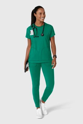 Casacca donna 6359 girocollo - verde bahama