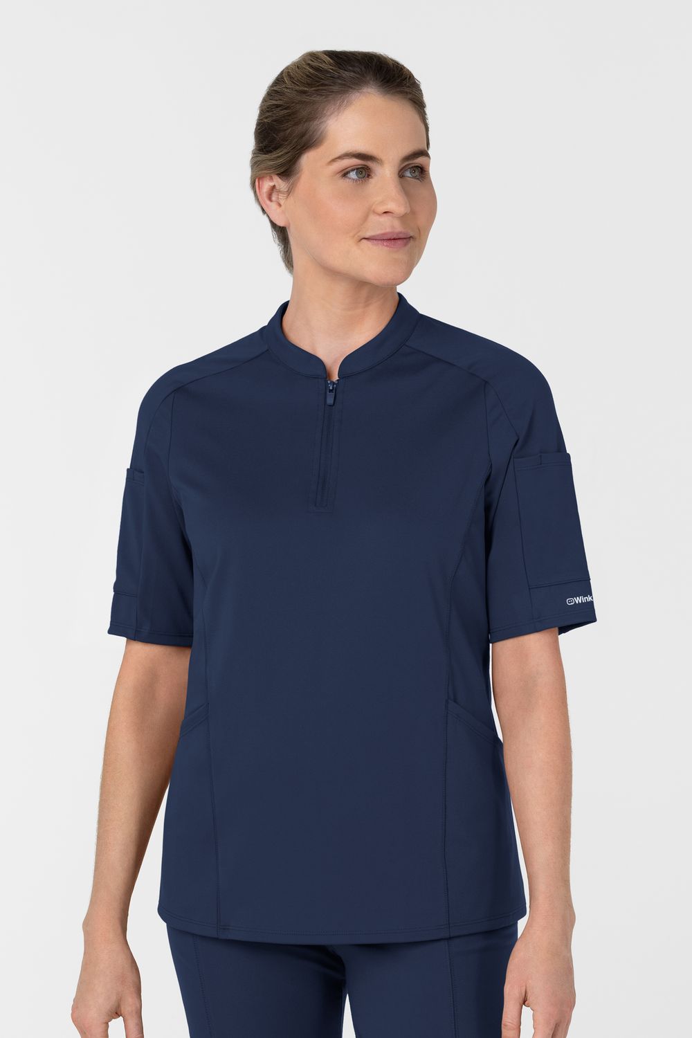 Casacca donna 6659 zip e mezza manica - blu navy Casacca donna 6659 zip e mezza manica - blu navy