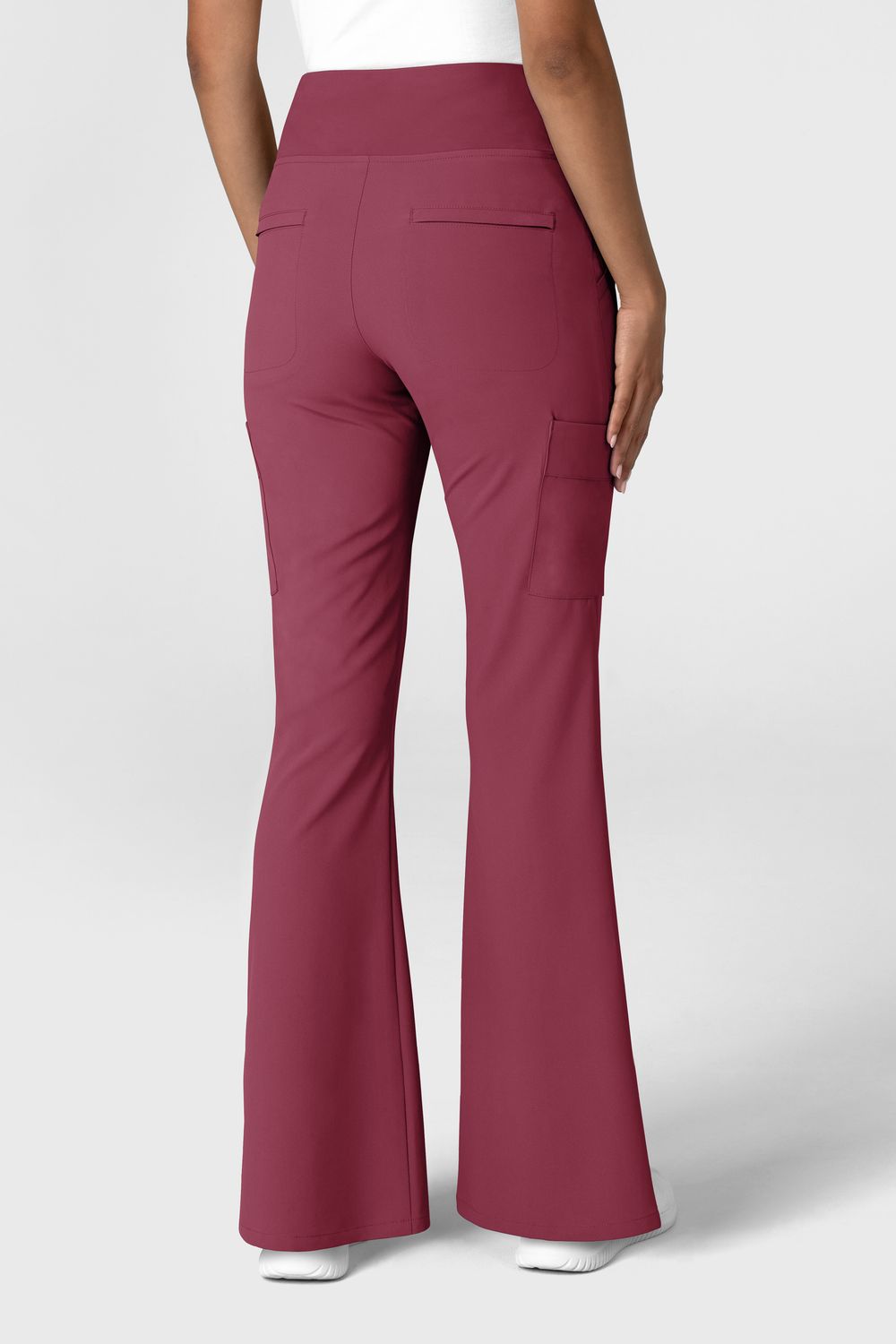 Pantalone donna 5534 cargo svasato - garofano