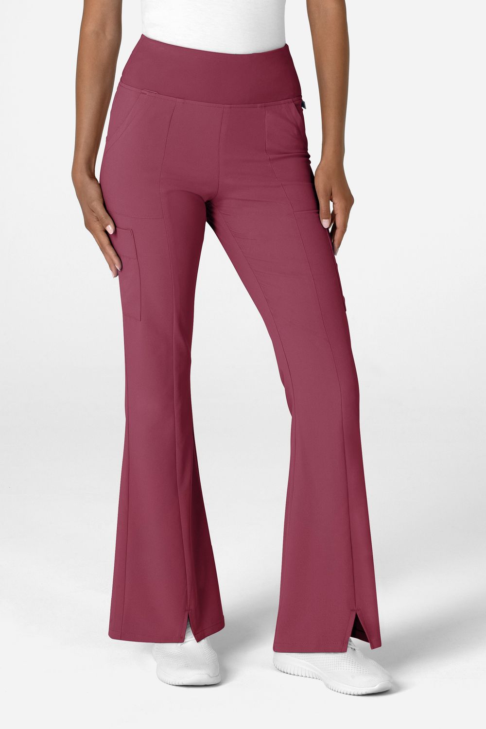 Pantalone donna 5534 cargo svasato - garofano Pantalone donna 5534 cargo svasato - garofano
