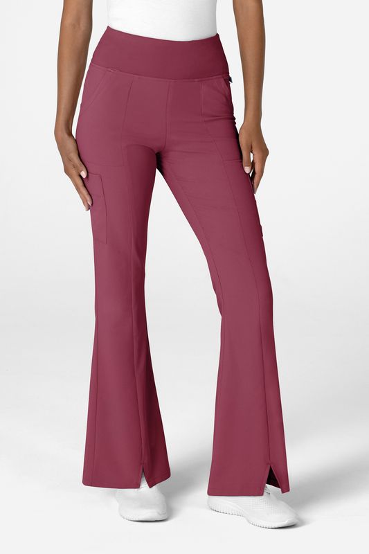 Pantalone donna 5534 cargo svasato - garofano