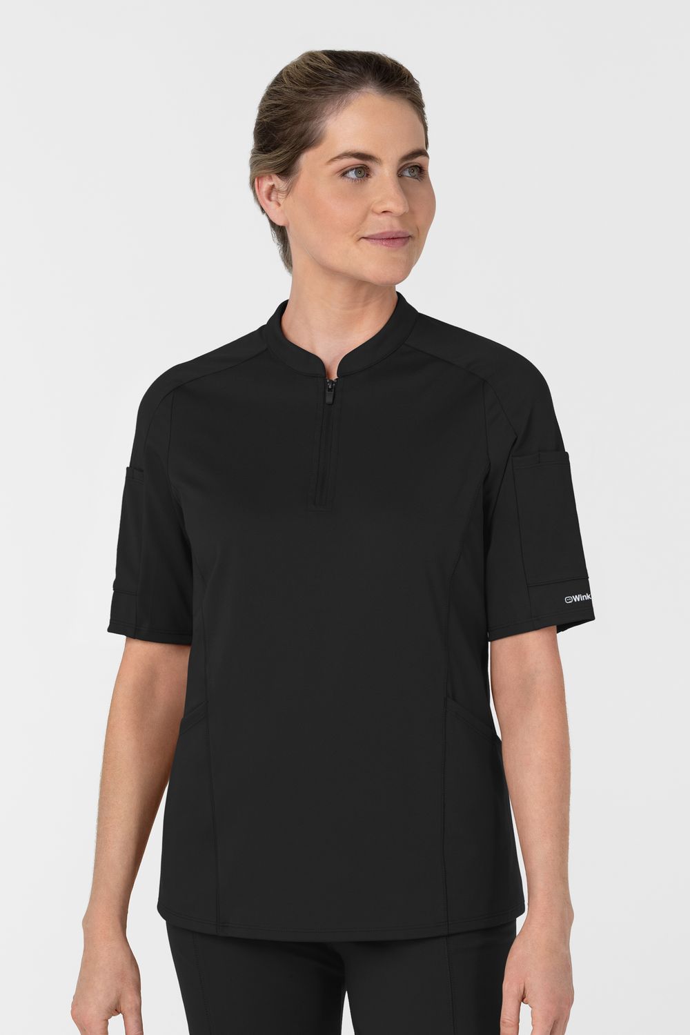 Casacca donna 6659 zip e mezza manica - nero Casacca donna 6659 zip e mezza manica - nero