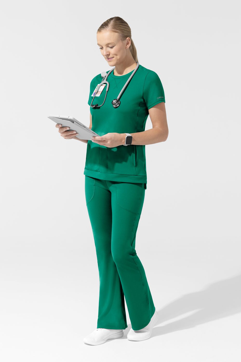Pantalone donna 5459 yoga svasato - verde bahama