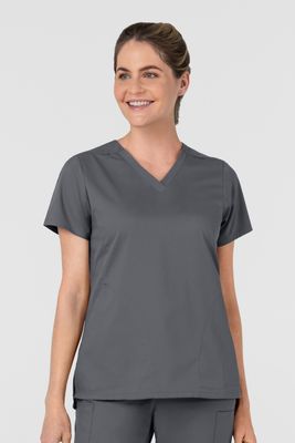 Casacca donna 6751 scollo a V - grigio