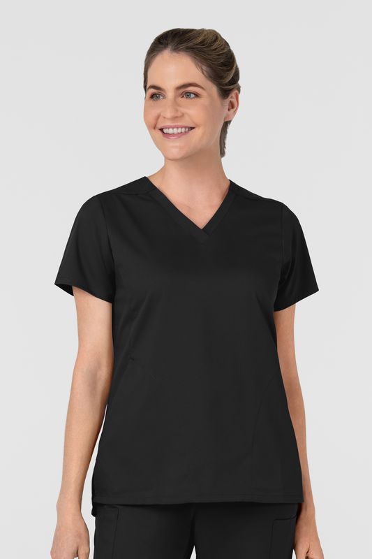 Casacca donna 6751 scollo a V - nero