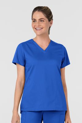 Casacca donna 6751 scollo a V - blu royal