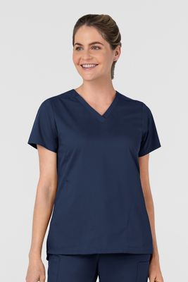 Casacca donna 6751 scollo a V - blu navy
