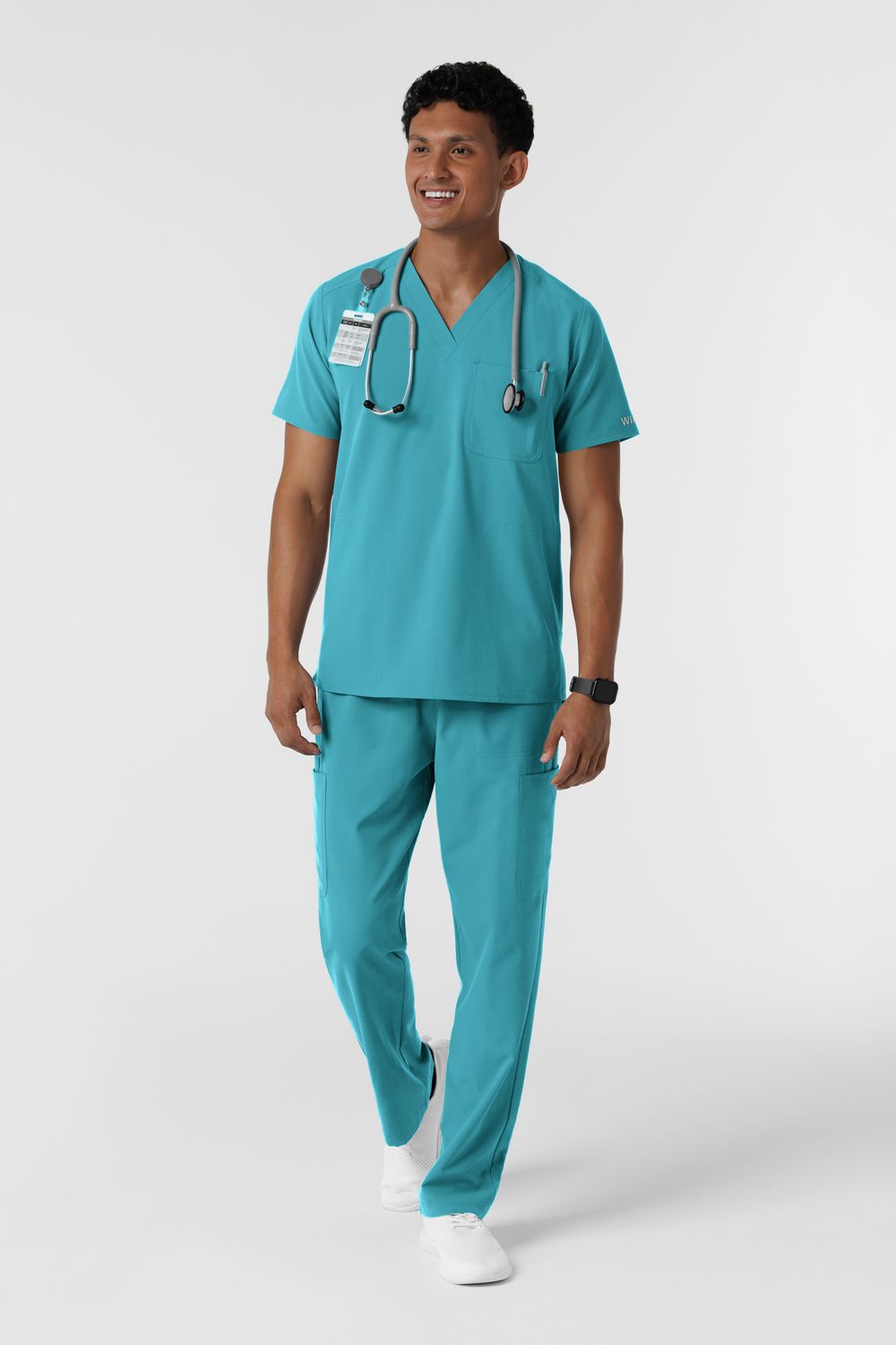 Casacca uomo 6380 scollo a V - smeraldo