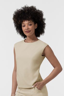 Casacca 6466 senza manica - beige chiaro