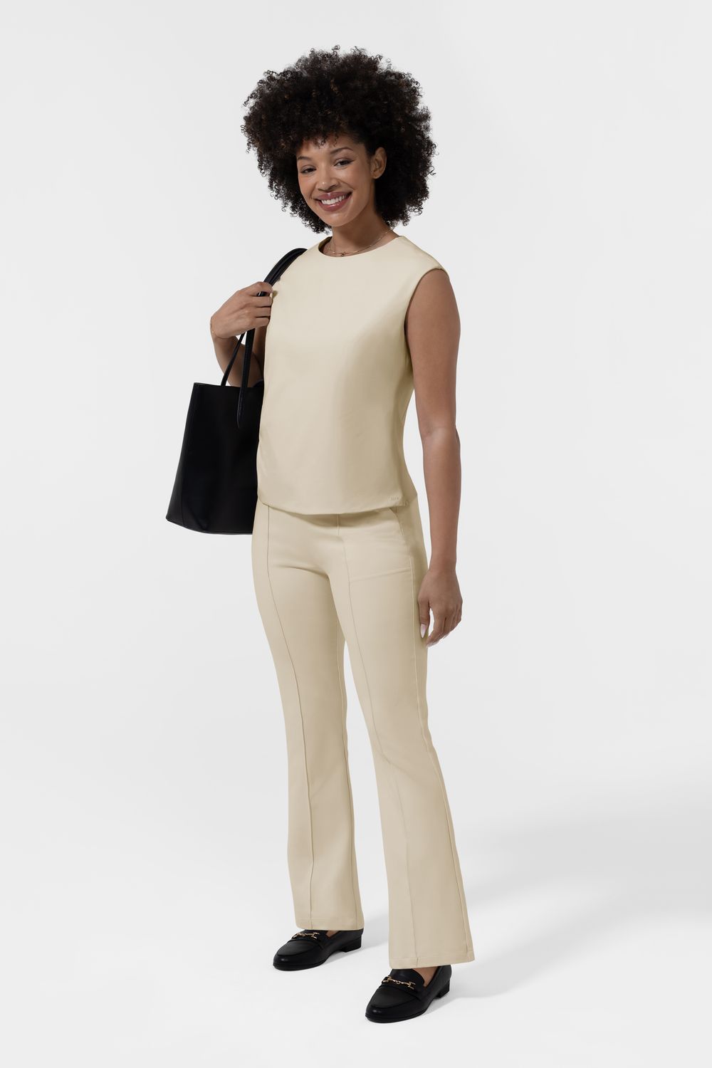 Casacca 6466 senza manica - beige chiaro