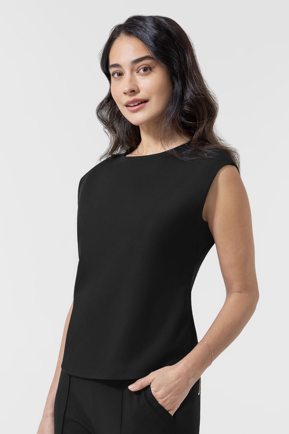 Casacca 6466 senza manica - nero