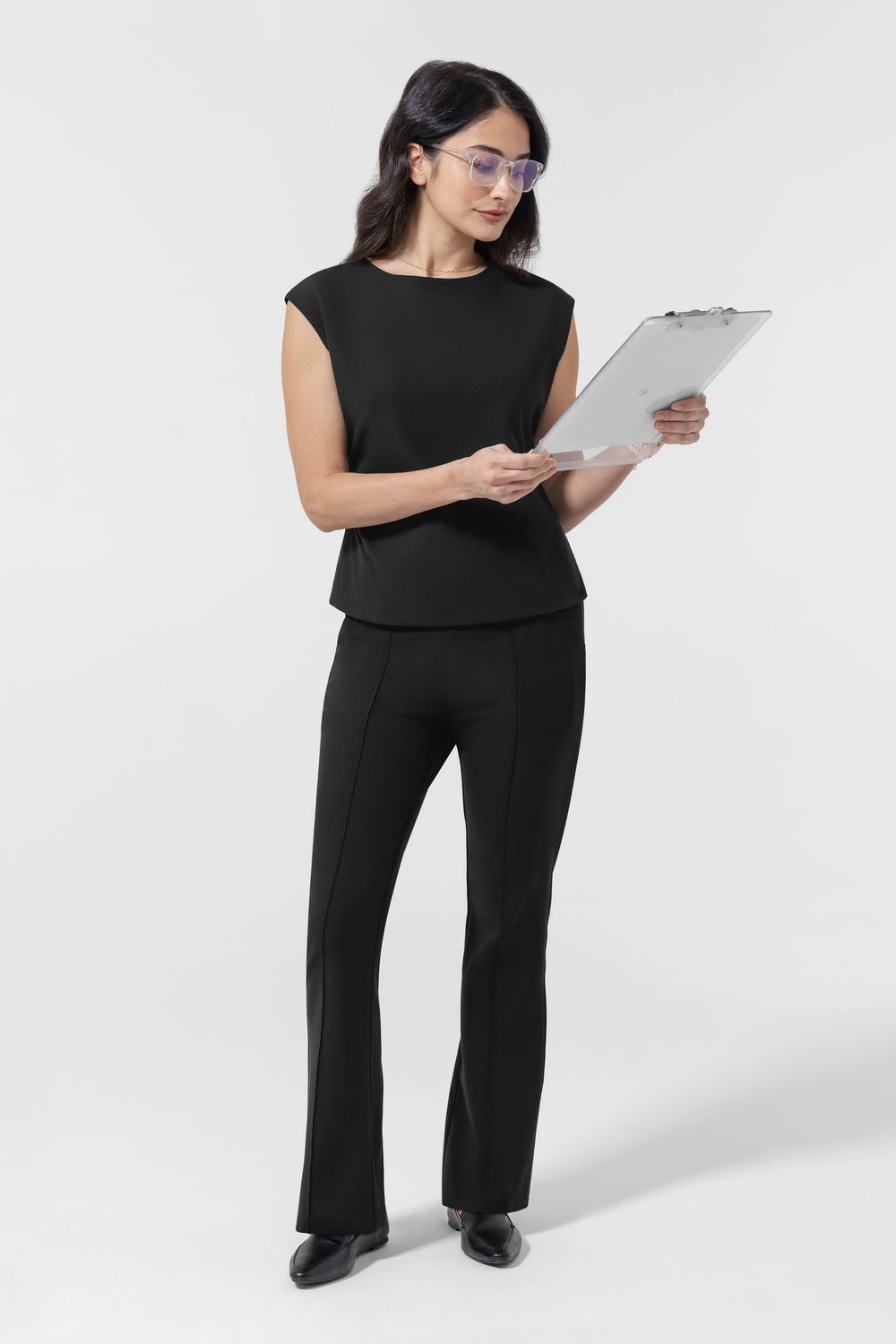 Pantalone donna 5366 svasato - nero
