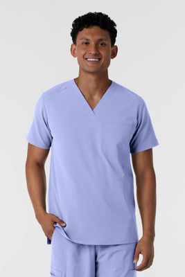 Casacca uomo 6380 scollo a V - celeste